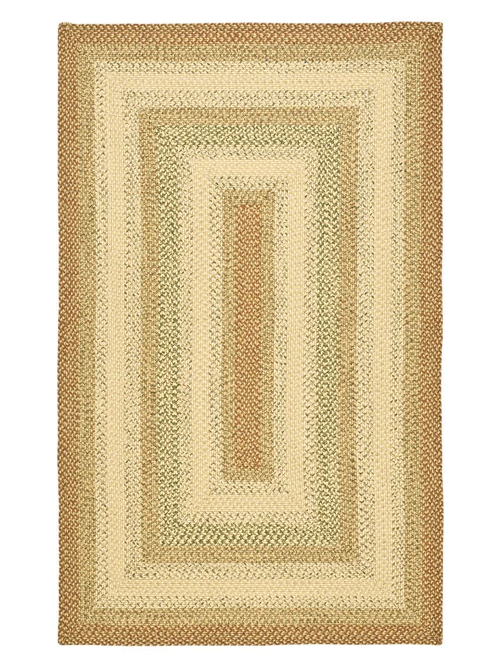 Safavieh Dywan "Braided" w kolorze beżowo-zielono-jasnobrązowym rozmiar: 122x122 cm