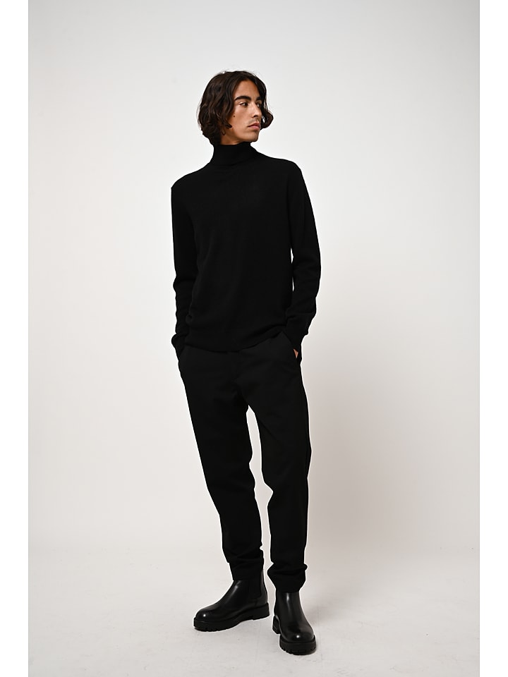 AUTHENTIC CASHMERE Kaszmirowy golf "Bange" w kolorze czarnym rozmiar: M