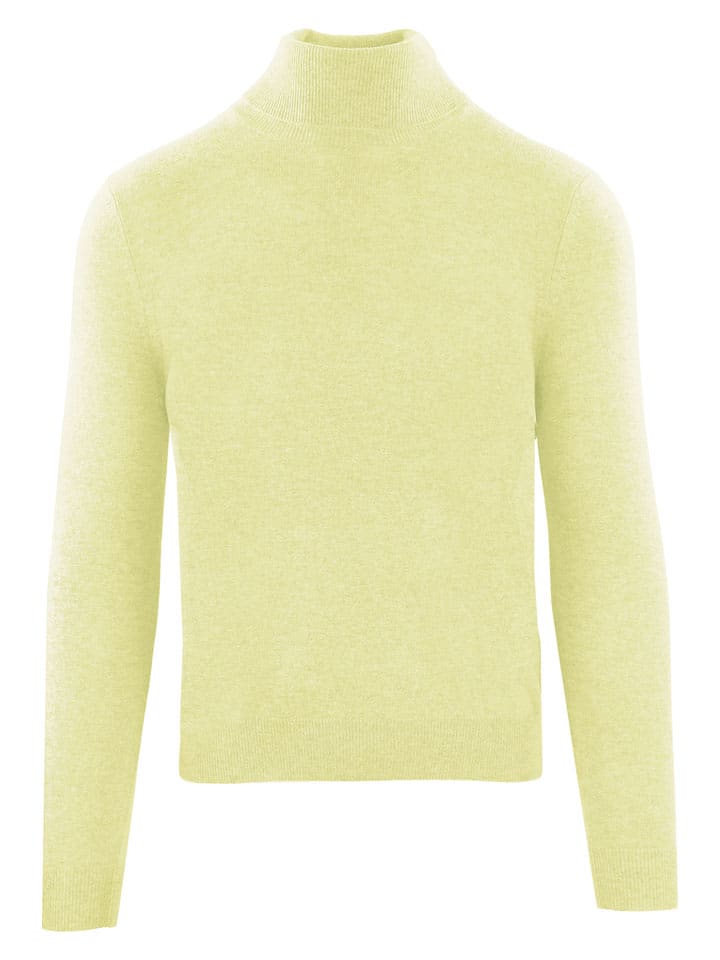 Malo Optimum Kaszmirowy golf "Lupetto" w kolorze jasnożółtym rozmiar: S