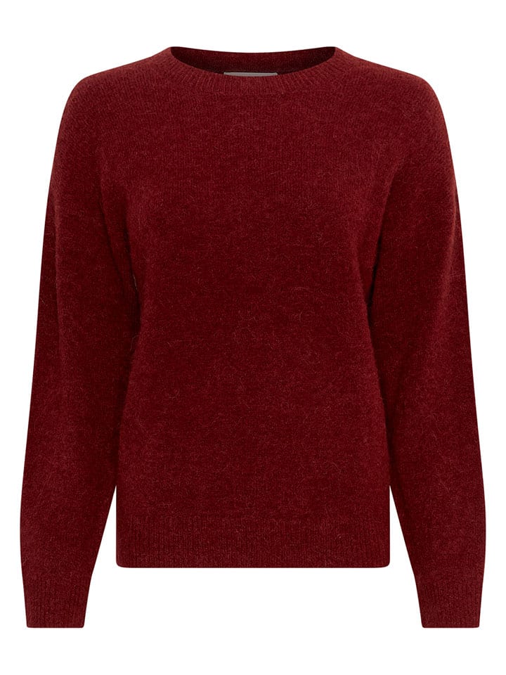 MOSS COPENHAGEN Sweter "Festina" w kolorze bordowym rozmiar: S/M