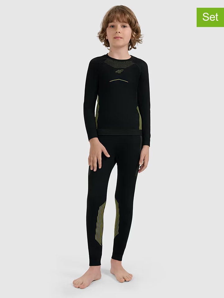 4F 2-częściowy zestaw bielizny termicznej w kolorze czarnym rozmiar: 152/158