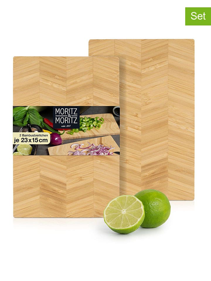 Moritz & Moritz Deski (2 szt.) w kolorze jasnobrązowym do krojenia - 23 x 15 cm rozmiar: onesize