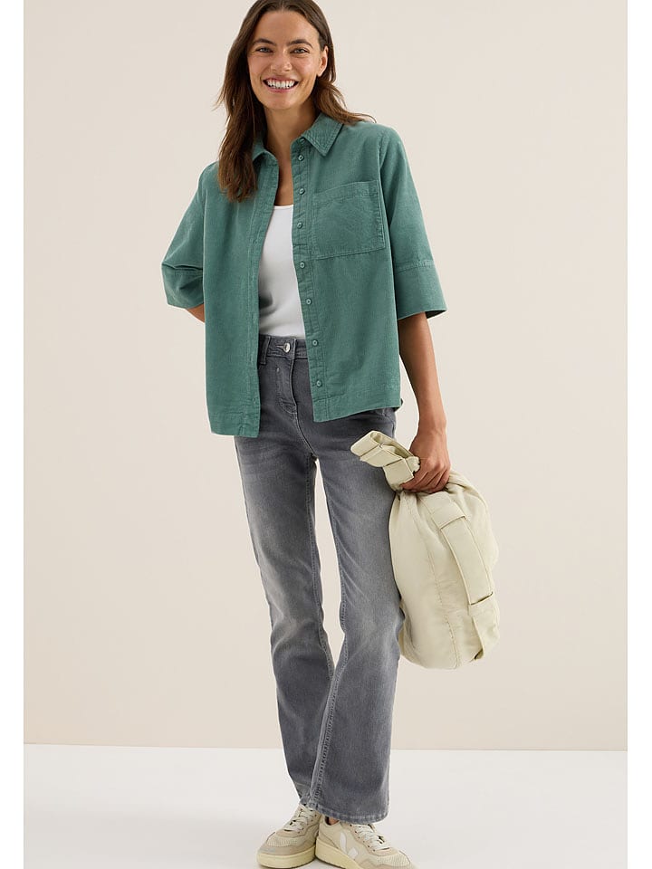 Cecil Koszula sztruksowa w kolorze turkusowym rozmiar: XL