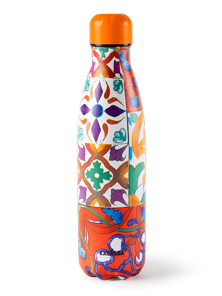Trendy Kitchen by EXCÉLSA Butelka termiczna "Lisbona" ze wzorem - 500 ml rozmiar: onesize