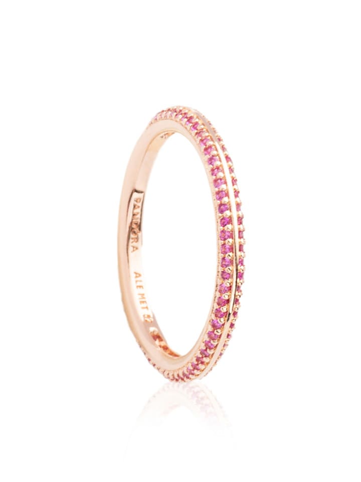 Pandora Pozłacany pierścionek z cyrkoniami rozmiar: 50