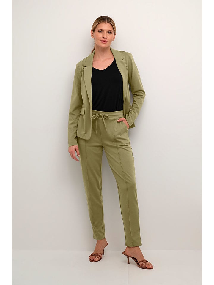 CULTURE Spodnie "Eloise" w kolorze oliwkowym rozmiar: 40