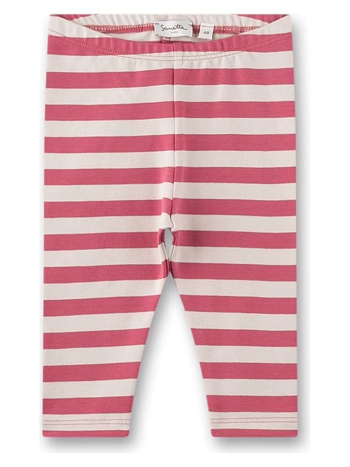 Sanetta Kidswear Legginsy w kolorze jasnoróżowo-kremowym rozmiar: 116