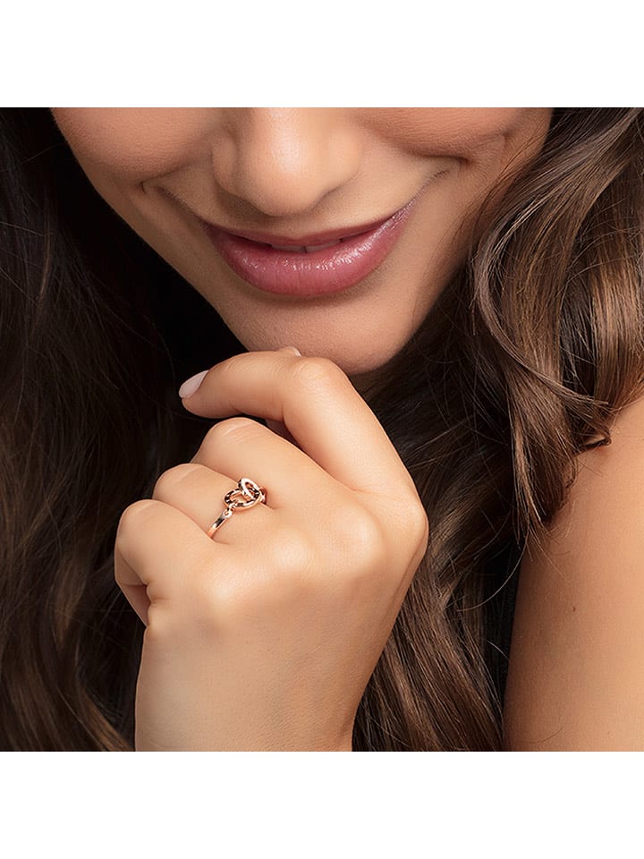 Thomas Sabo Pozłacany pierścionek z cyrkoniami rozmiar: 56