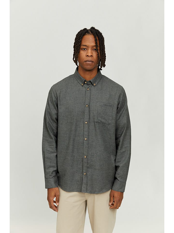 MAZINE Koszula "Simo" w kolorze antracytowym rozmiar: M