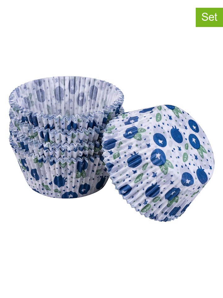 Dr. Oetker Foremki papierowe (100 szt.) w kolorze biało-niebieskim do muffinek rozmiar: onesize