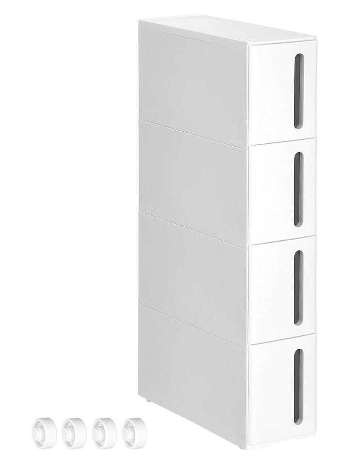 Songmics Regał kuchenny w kolorze białym - 17,3 x 84 x 45,2 cm rozmiar: onesize