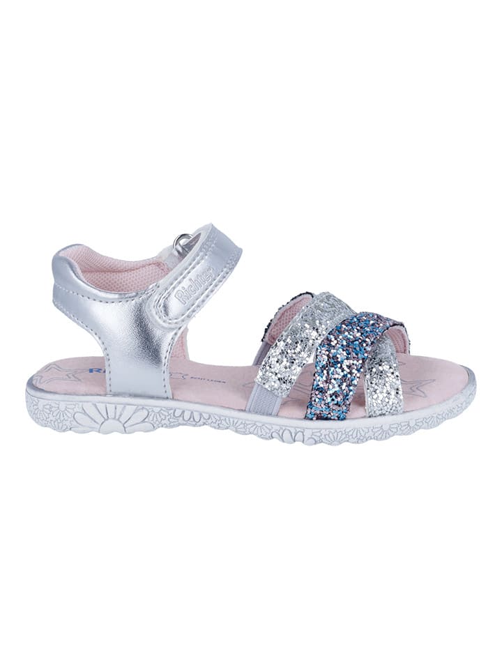 Richter Shoes Sandały "Sole" w kolorze srebrno-niebieskim rozmiar: 32
