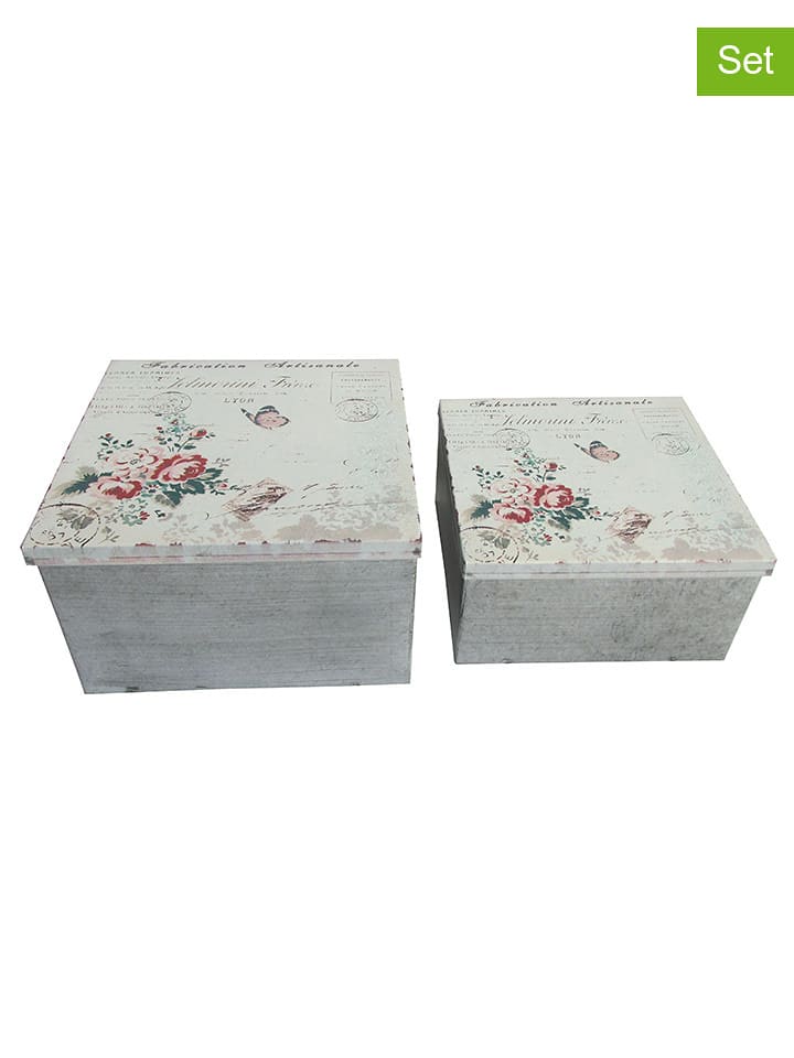 Anticline 2-częściowy zestaw pudełek w kolorze jasnoszaro-białym rozmiar: onesize