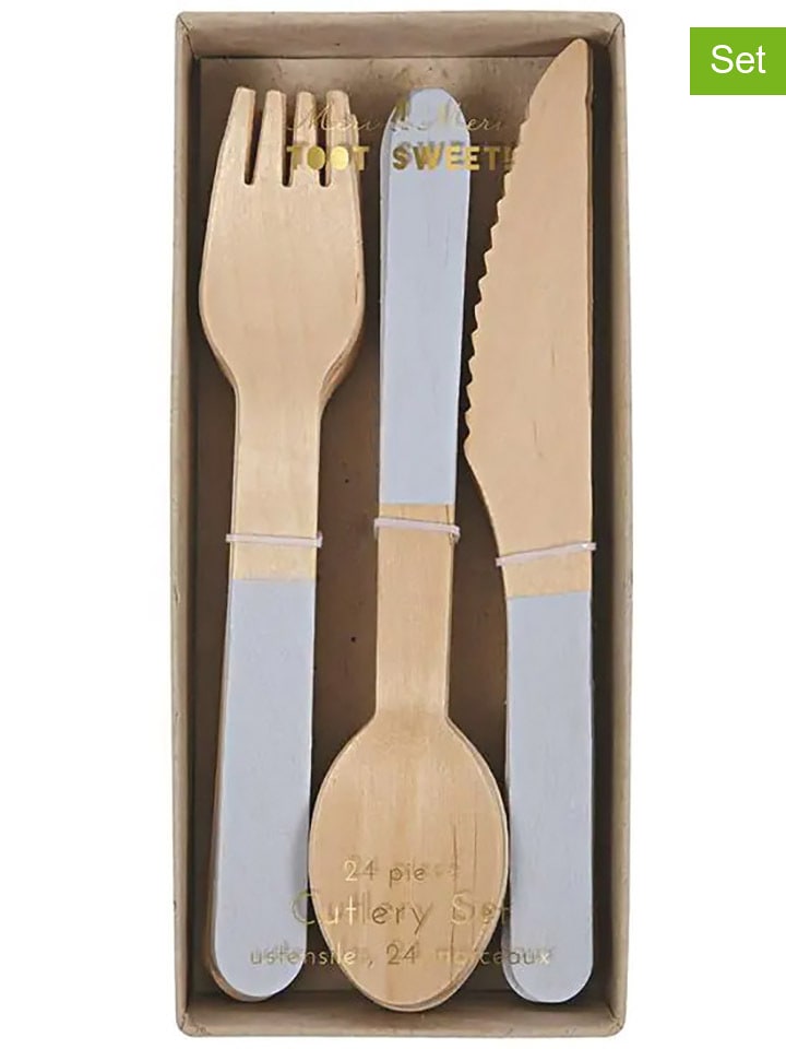 Meri Meri 24-częściowy zestaw sztućców w kolorze brązowo-srebrnym rozmiar: onesize