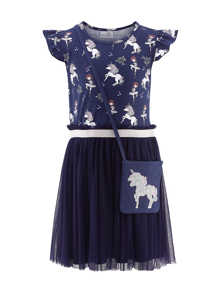 happy girls by Eisend Sukienka w kolorze granatowym rozmiar: 146