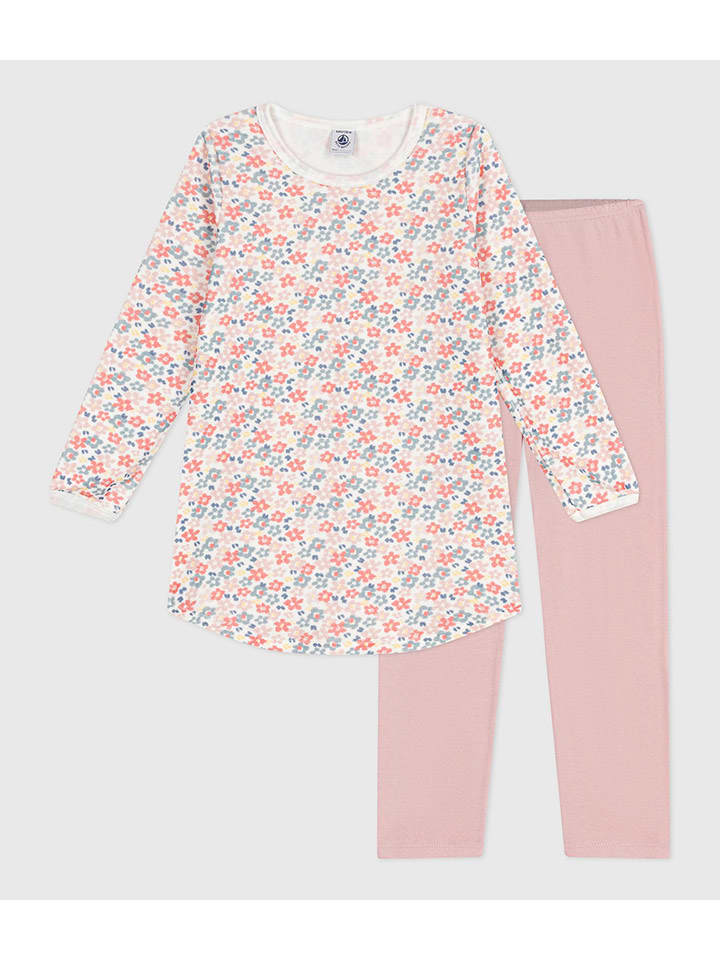 PETIT BATEAU 2-częściowy zestaw w kolorze jasnoróżowym ze wzorem rozmiar: 116