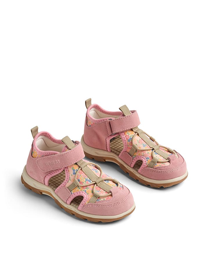 Wheat Skórzane półsandały "Mingi" w kolorze jasnoróżowym rozmiar: 27