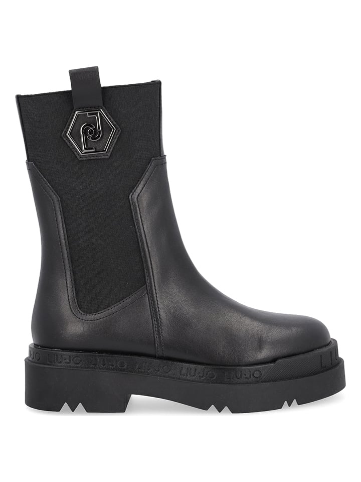 Liu Jo Skórzane botki w kolorze czarnym rozmiar: 38