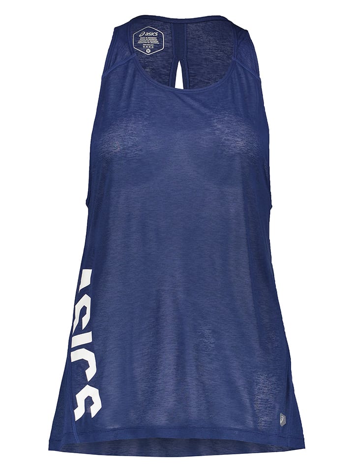 asics Top sportowy w kolorze granatowym rozmiar: M
