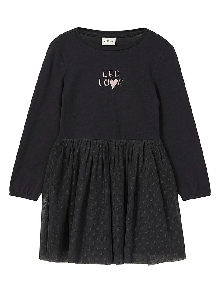 s.Oliver Sukienka w kolorze antracytowym rozmiar: 122