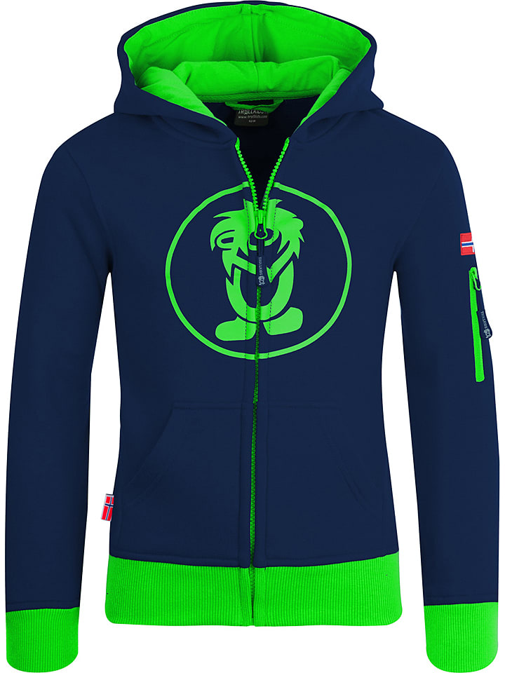 Trollkids Bluza "Sortland" w kolorze granatowo-zielonym rozmiar: 104