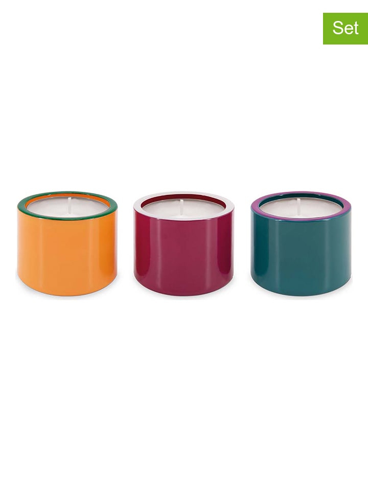 Remember Świeczniki (3 szt.) w różnych kolorach - Ø 7,5 cm rozmiar: onesize
