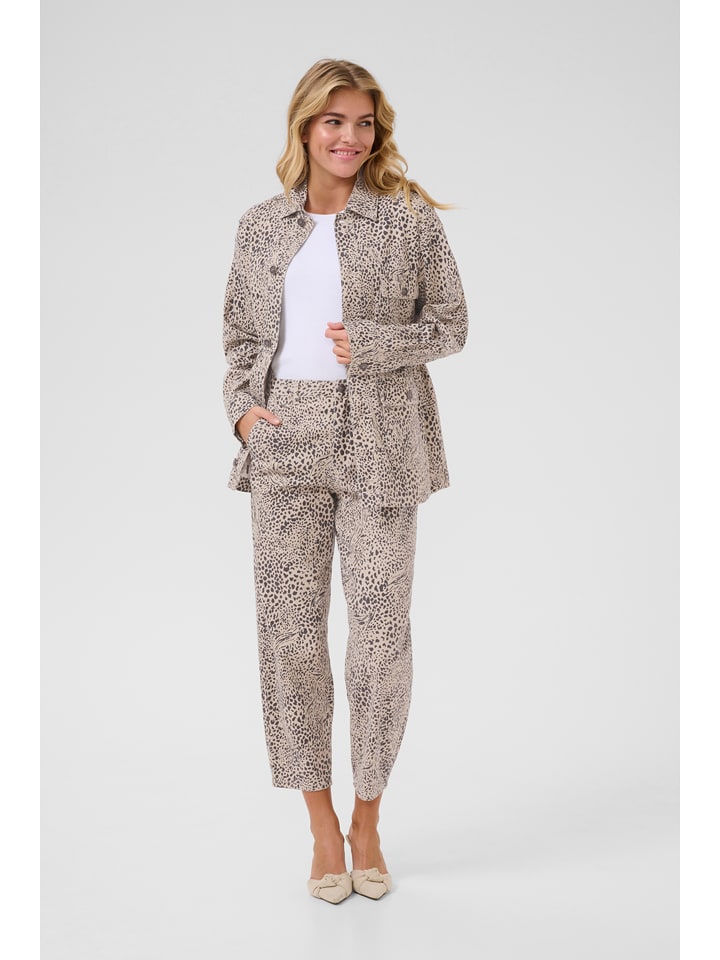 Kaffe Kurtka dżinsowa w kolorze beżowym rozmiar: 34