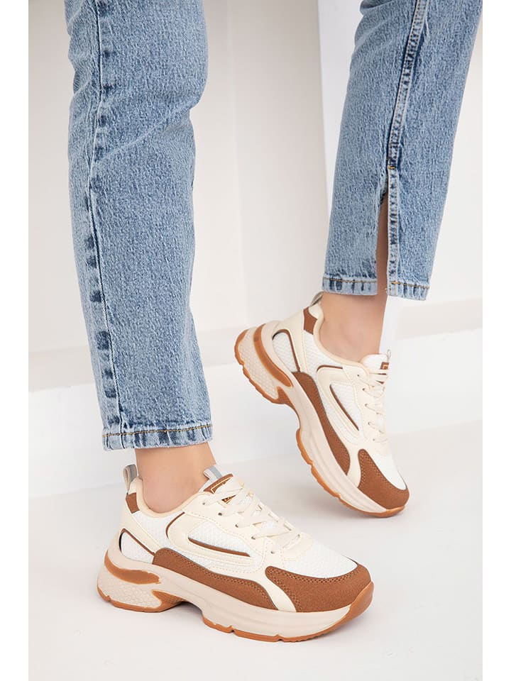 trendyol Sneakersy w kolorze jasnobrązowym rozmiar: 37