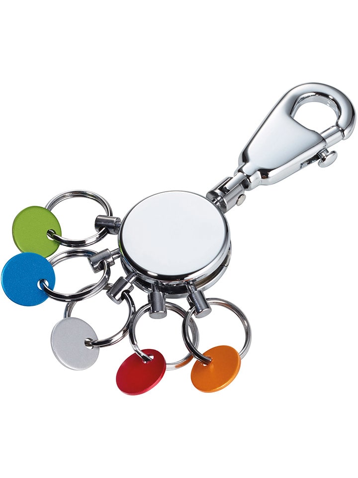 Troika Wielofunkcyjny brelok "Colour" w kolorze srebrnym ze wzorem rozmiar: onesize