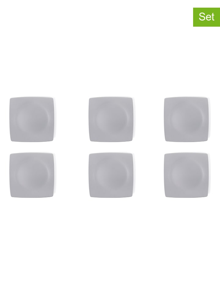 Trendy Kitchen by EXCÉLSA Talerzyki deserowe (6 szt.) "Eclipse" w kolorze szarym - 21 x 21 cm rozmiar: onesize