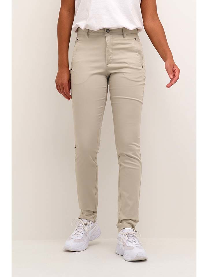 Kaffe Spodnie chino w kolorze beżowym rozmiar: 40