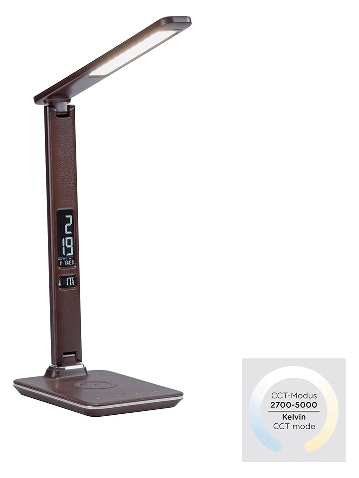 Paul Neuhaus Lampa stołowa LED "Adriano" w kolorze brązowym - wys. 60 cm rozmiar: onesize