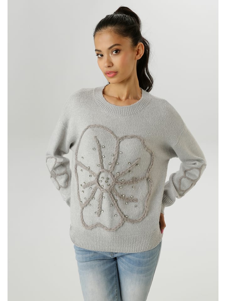 Aniston Sweter w kolorze jasnoszarym rozmiar: 38