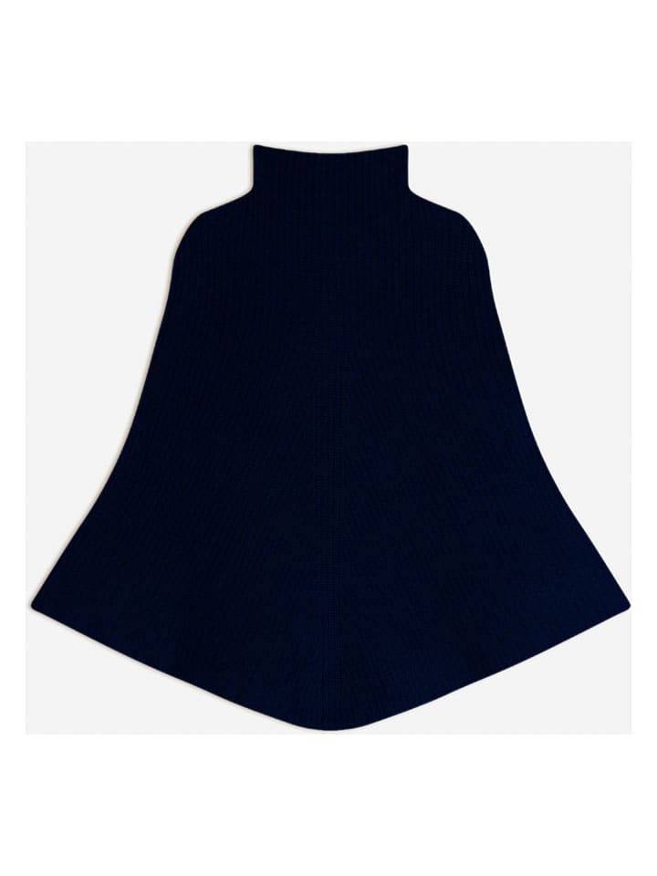 Perfect Cashmere Kaszmirowe ponczo "Gache" w kolorze granatowym rozmiar: M