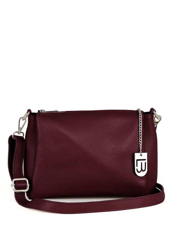 Lucca Baldi Skórzana torebka "Melfi" w kolorze bordowym - 26 x 19 x 9 cm rozmiar: onesize