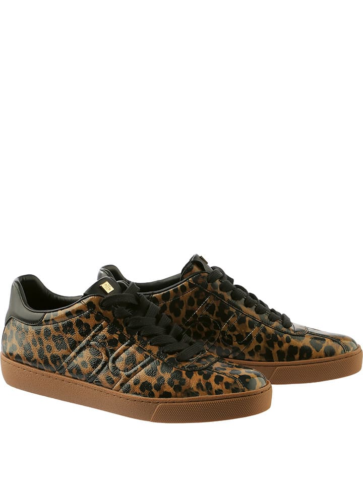 Högl Skórzane sneakersy "Cleo" w kolorze czarno-jasnobrązowym rozmiar: 42,5