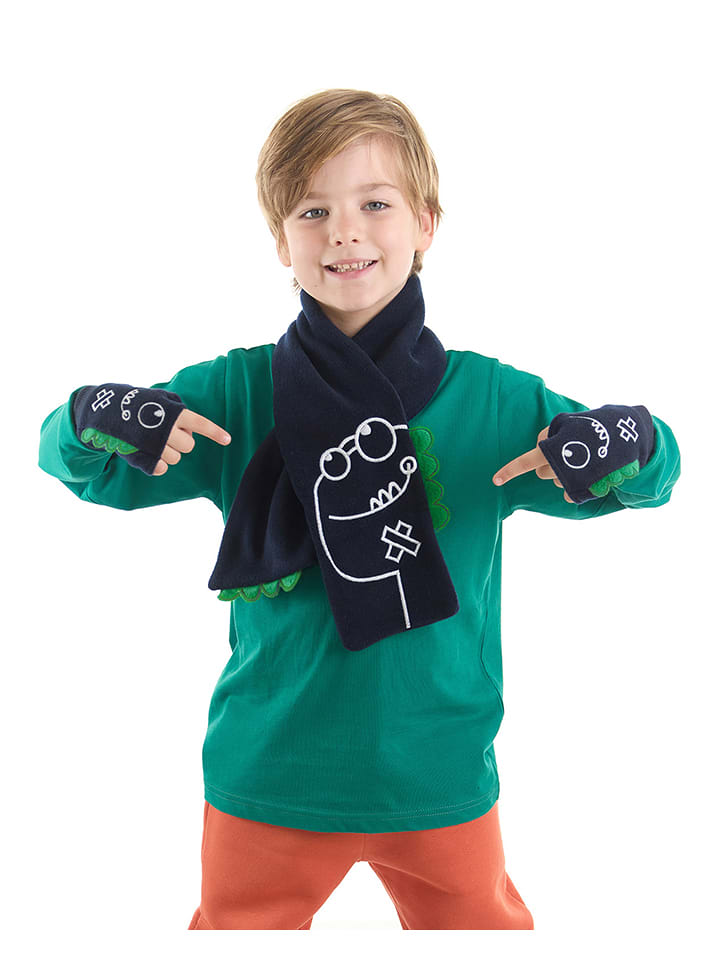 Denokids 2-częściowy zestaw akcesoriów zimowych w kolorze granatowym rozmiar: 110-128