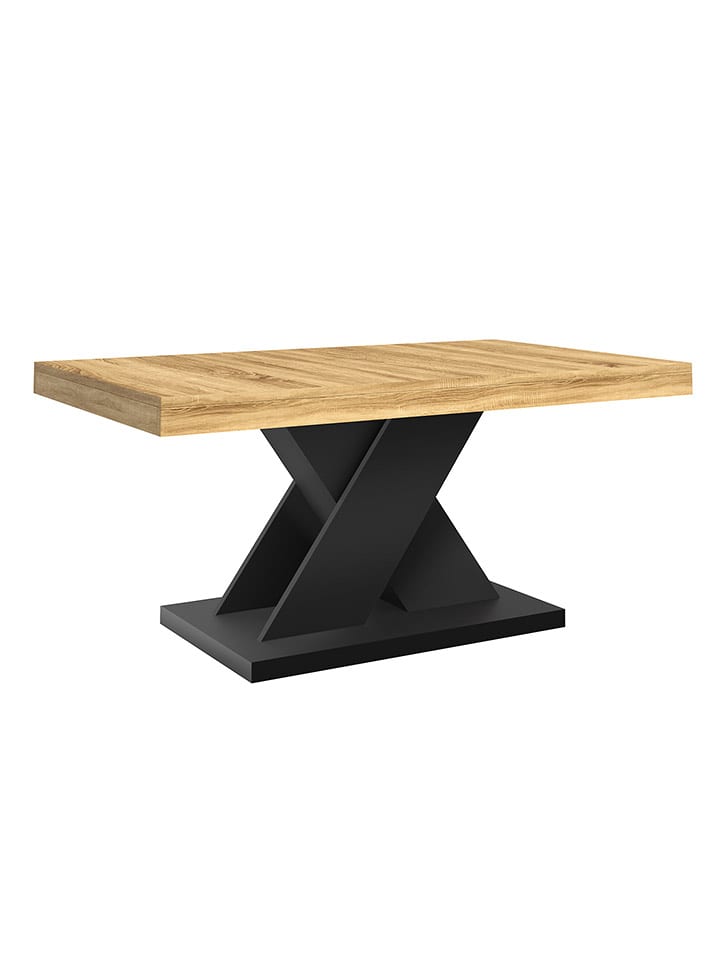 IDOMYA Factory Ława "Alexia" w kolorze jasnobrązowo-czarnym - 100 x 45 x 60 cm rozmiar: onesize