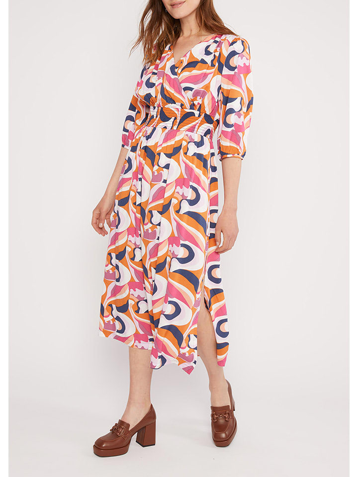 Blutsgeschwister Sukienka "Springtime" w kolorze pomarańczowo-różowo-granatowym rozmiar: XL