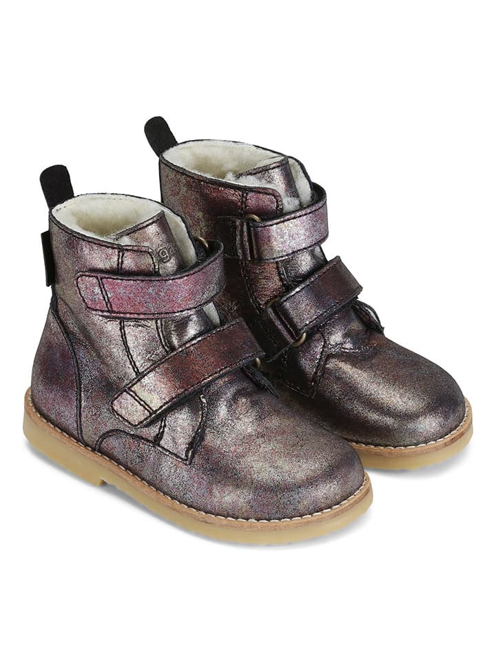 Bundgaard Skórzane botki zimowe "Stewie" w kolorze fioletowym rozmiar: 26