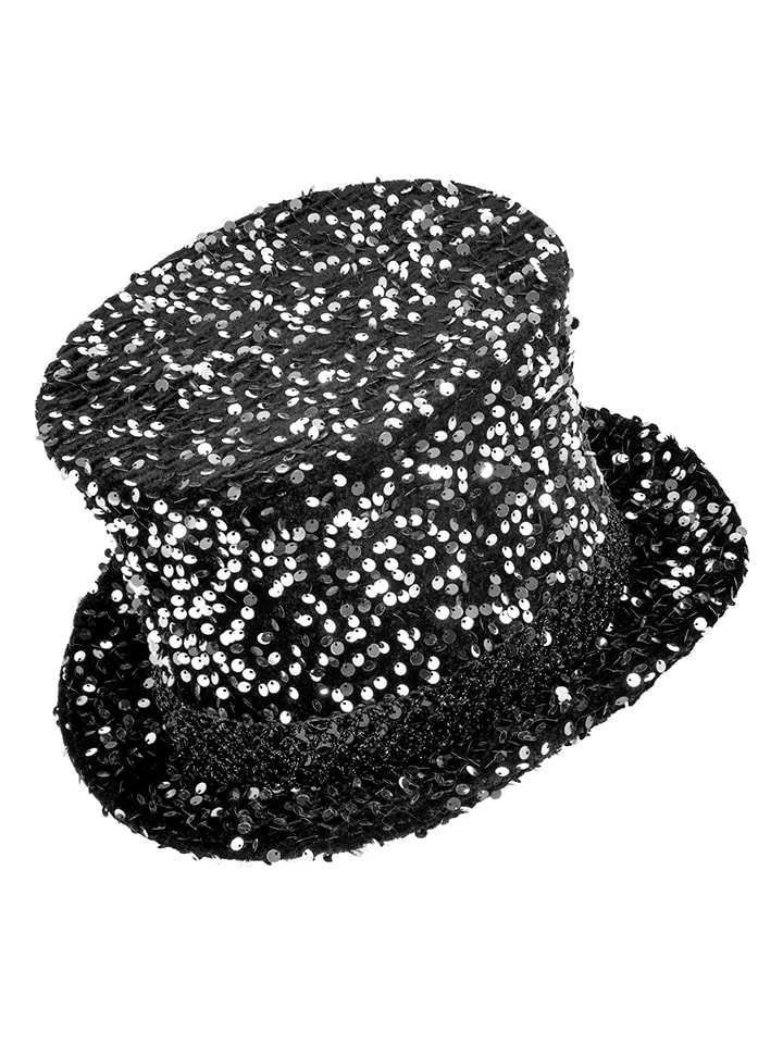 Carnival Party Cylinder w kolorze srebrno-czarnym rozmiar: onesize