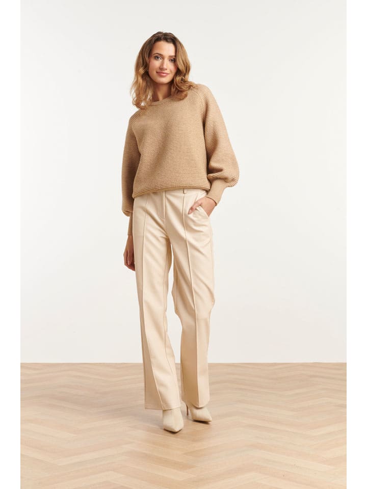 Smashed Lemon Spodnie w kolorze beżowym rozmiar: 3XL