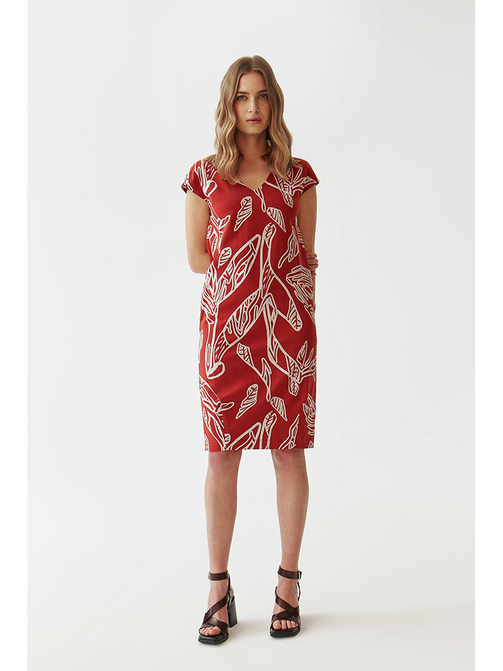 TATUUM Sukienka w kolorze biało-czerwonym rozmiar: S