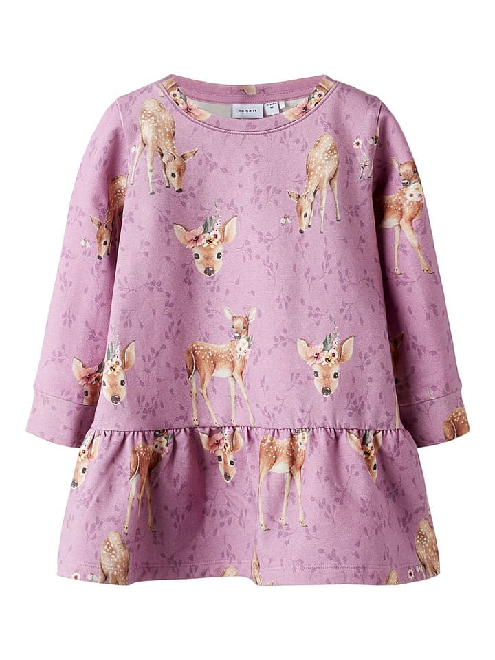 name it Sukienka "Pobambi" w kolorze jasnoróżowo-beżowym rozmiar: 92