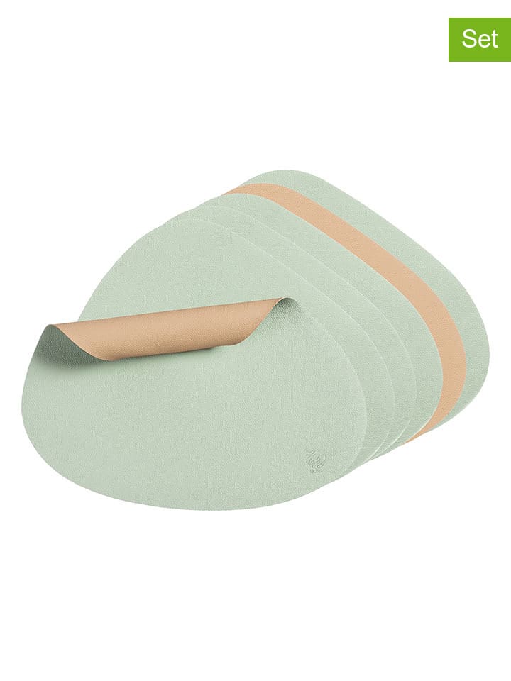 Björn Podkładki (6 szt.) w kolorze jasnoróżowo-jasnozielonym - 44 x 37 cm rozmiar: onesize