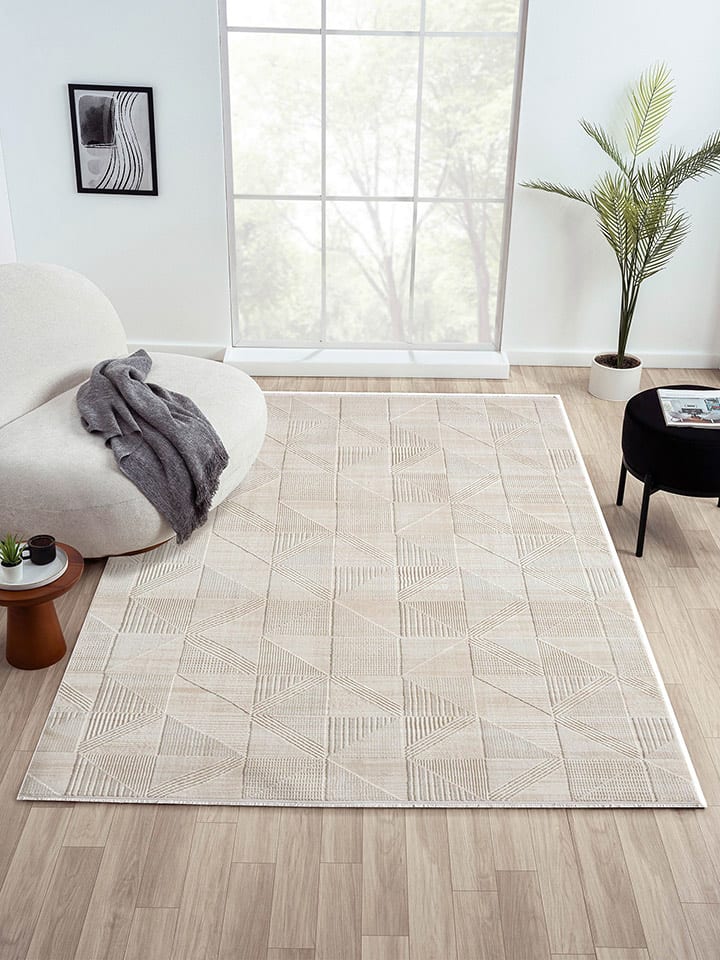 Mioli Dywan "Elex" w kolorze beżowym rozmiar: 100x400 cm