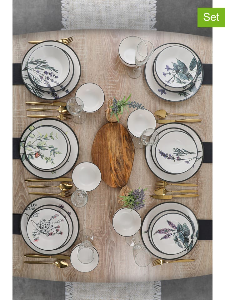 Hermia 24-częściowy zestaw w kolorze biało-czarnym rozmiar: onesize