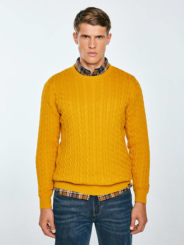 BIG STAR Sweter w kolorze żółtym rozmiar: XXL