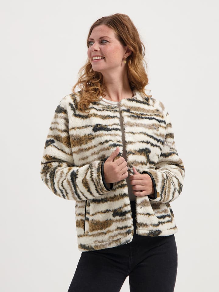 TRAVELIN' Kurtka pluszowa w kolorze kremowym rozmiar: XXL