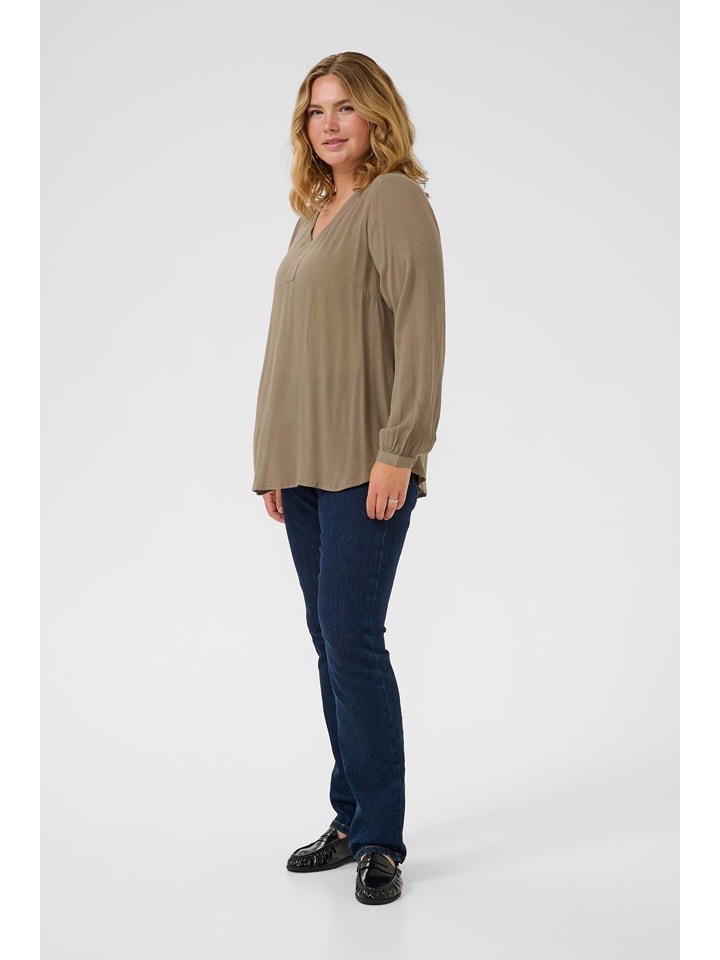KAFFE curve Bluzka w kolorze szarobrązowym rozmiar: 46